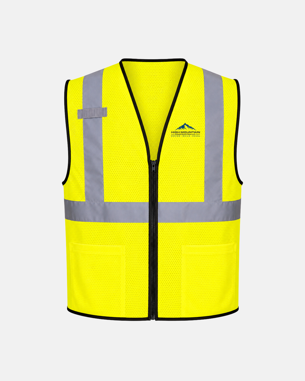 Hi-Vis Class 2 Mesh Safety Vest - Zipper Closure