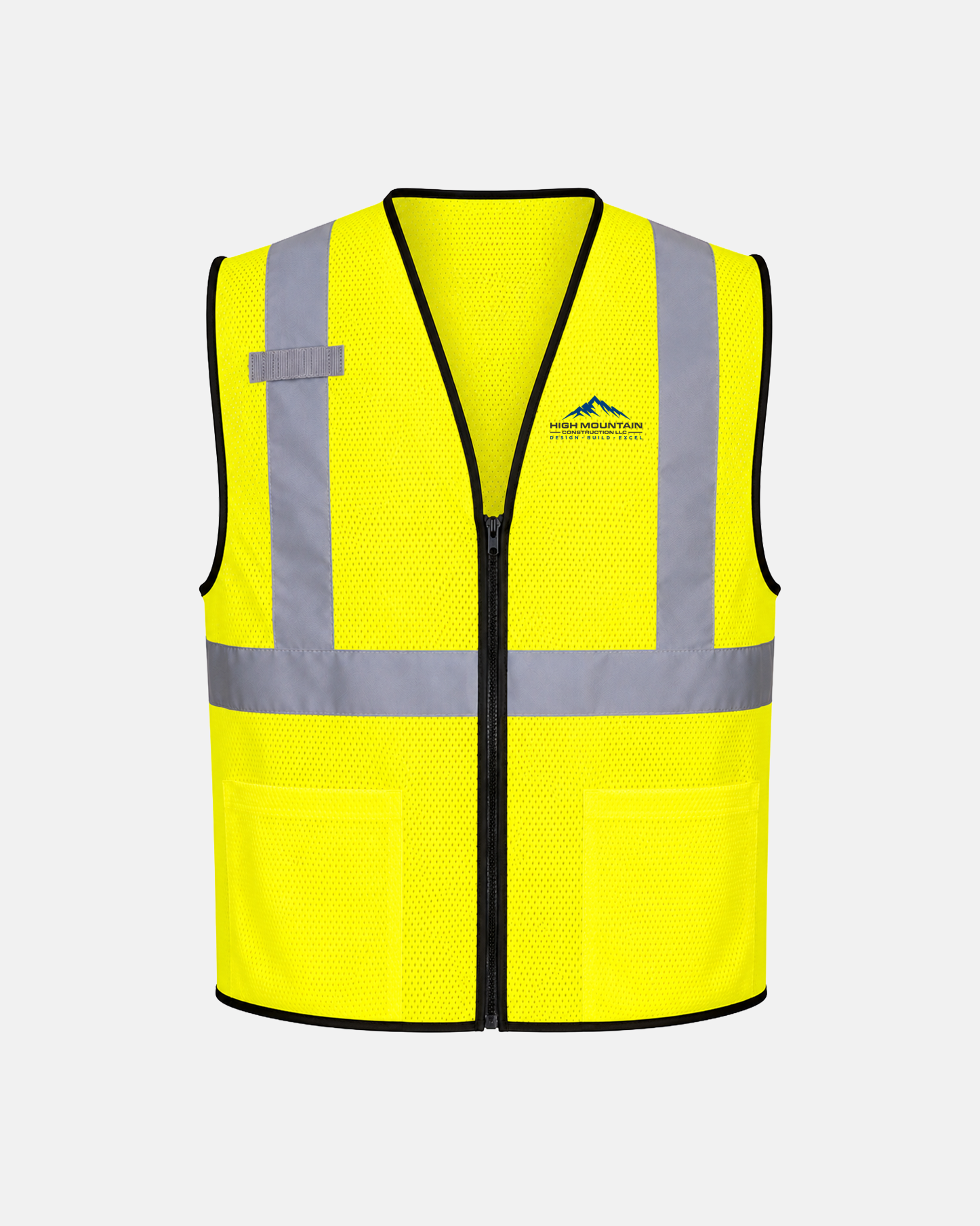 Hi-Vis Class 2 Mesh Safety Vest - Zipper Closure
