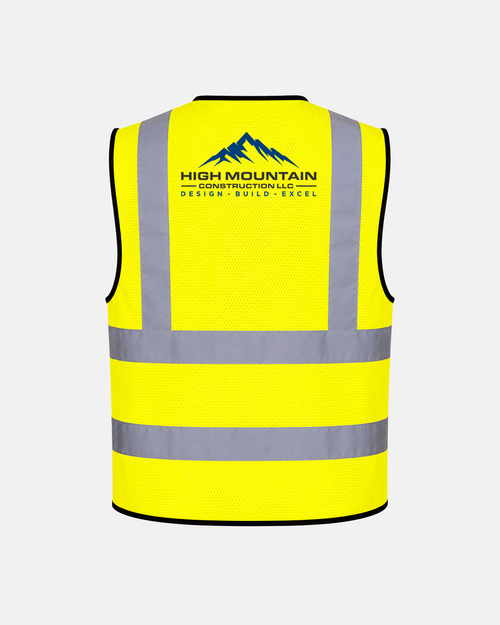 Hi-Vis Class 2 Mesh Safety Vest - Zipper Closure